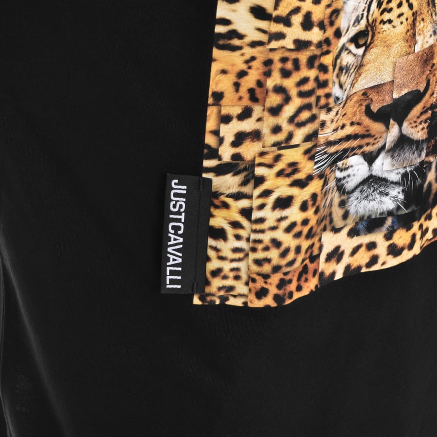 Alternative Image for ProductJust Cavalli Leopard Logo T Shirt Black3